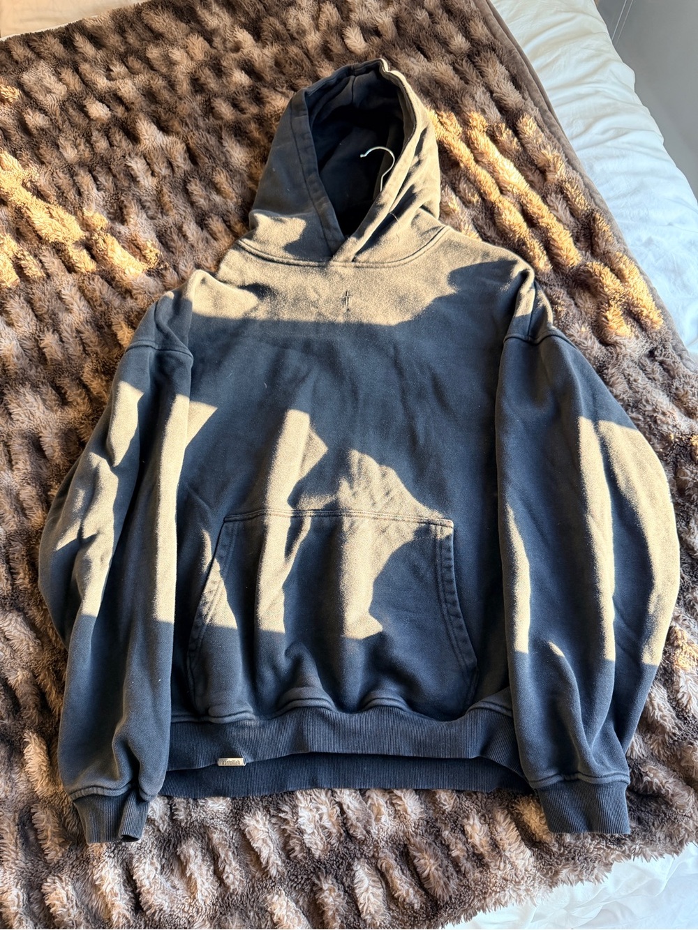 Men's Black Oversized Pullover Hoodie